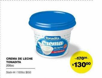 Atomo Conviene Crema De Leche Tonadita oferta