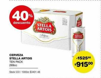 Atomo Conviene Cerveza Stella Artois 40% Descuento oferta