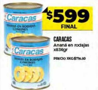 Supermayorista Vital Caracas Ananá En Rodajas oferta