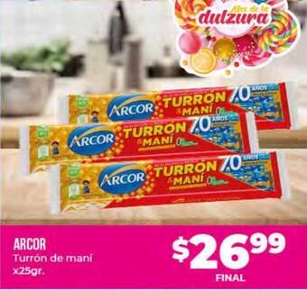 Supermayorista Vital Arcor Turrón De Maní oferta