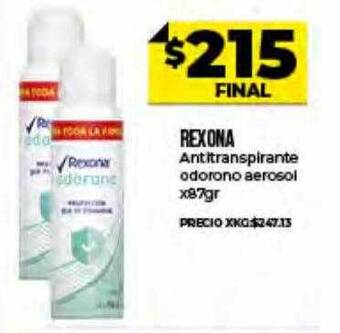 Supermayorista Vital Rexona Antitranspirante Odorono Aerosol oferta