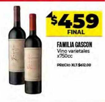Supermayorista Vital Familia Gascon Vino Varietales oferta
