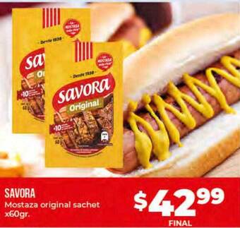 Supermayorista Vital Savora Mostaza Original Sachet oferta