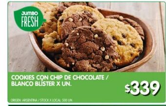 Cookies con chip de chocolate