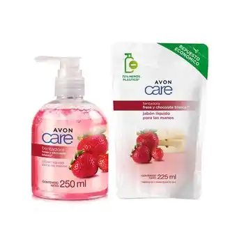Avon Set x2 jabon liquido avon care fresa y chocolate oferta