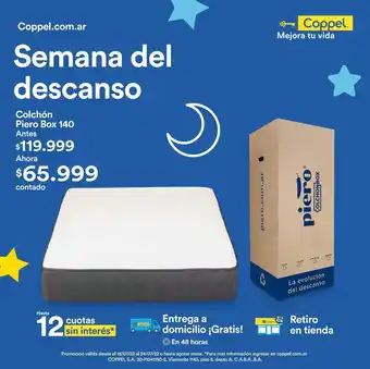 Coppel Colchón piero box 140 oferta