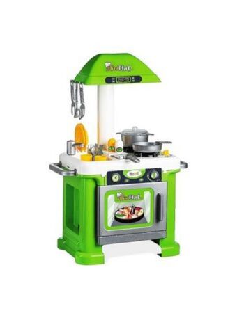 El Mundo del Juguete Cocina mini chef original rondi incluye 19 accesorios verde oferta