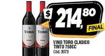 Supermercados Yaguar Vino Toro Clasico Tinto oferta
