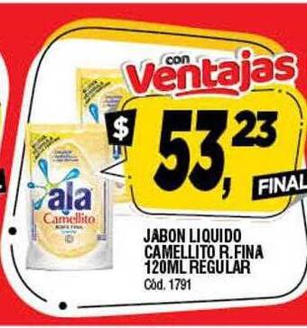 Supermercados Yaguar Jabon Liquido Camellito R Fina Regular oferta