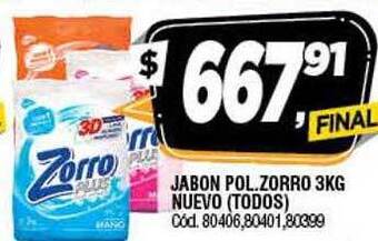 Supermercados Yaguar Jabon Pol Zorro Nuevo oferta