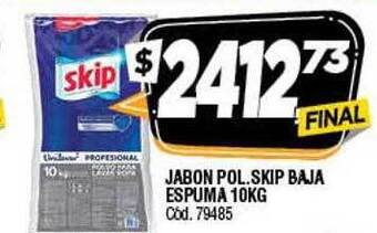 Supermercados Yaguar Jabon Pol Skip Baja Espuma oferta