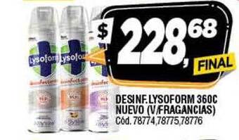 Supermercados Yaguar Desinf Lysoform Nuevo oferta