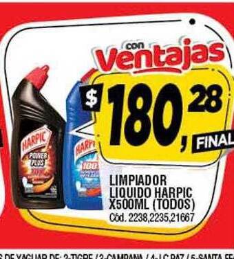 Supermercados Yaguar Limpiador Liquido Harpic oferta