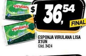 Supermercados Yaguar Esponja Virulana Lisa oferta