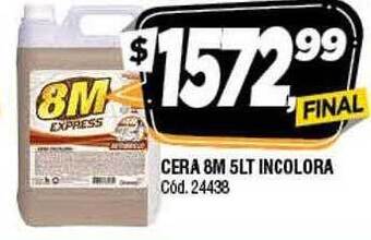 Supermercados Yaguar Cera 8m 5lt Incolora oferta