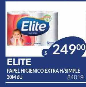 Masivos Elite Papel Higienico Extra H Simple 30m 6u oferta
