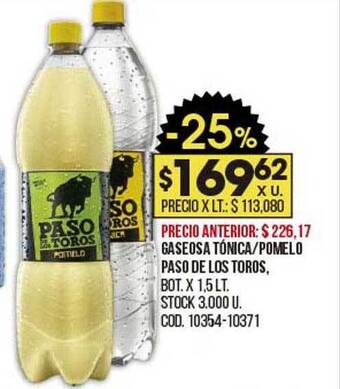 Coto Gaseosa Tónica Pomelo Paso De Los Toros oferta