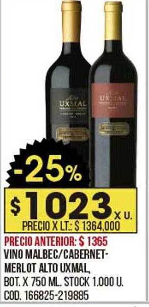 Coto Vino Malbec Cabernet-merlot Alto Uxmal oferta