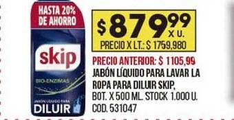 Coto Jabón Líquido Para Lavar La Ropa Para Diluir Skip oferta