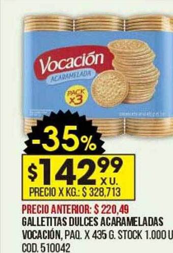 Galletitas Dulces Acarameladas Vocación