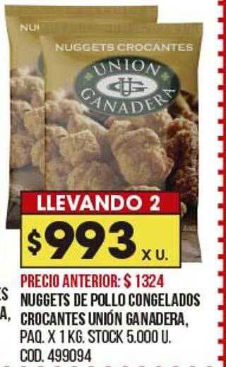 Coto Nuggets De Pollo Congelados Crocantes Unión Ganadera oferta