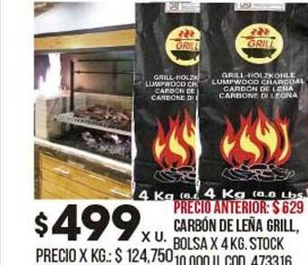 Coto Carbón De Leña Grill oferta