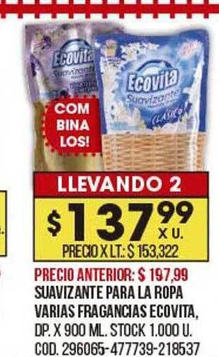 Coto Suavizante Para La Ropa Varias Fragancias Ecovita oferta