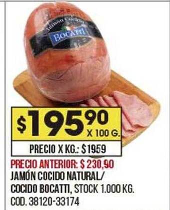 Coto Jamón Cocido Natural Cocido Bocatti oferta