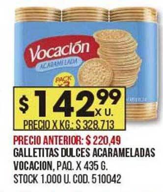 Coto Galletitas Dulces Acarameladas Vocacion oferta