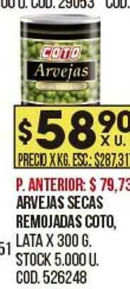 Coto Arvejas Secas Remojadas Coto oferta