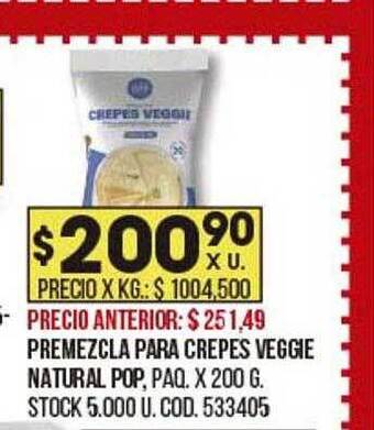 Coto Premezcla Para Crepes Veggie Natural Pop oferta
