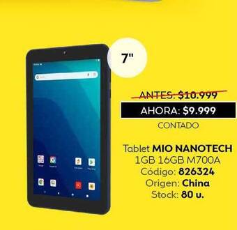 Coppel Tablet Mio Nanotech oferta