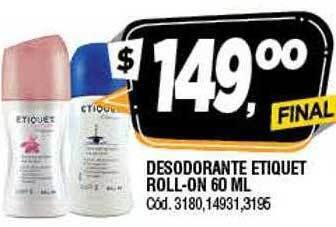 Supermercados Yaguar Desodorante Etiquet Roll-on oferta