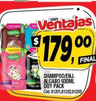 Supermercados Yaguar Shampoo Enj Algabo Doy Pack oferta