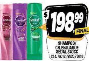 Supermercados Yaguar Shampoo Cr Enjuague Sedal oferta