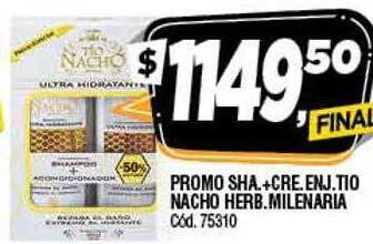 Supermercados Yaguar Promo Sha+cre Enj Tio Nacho Herb Milenaria oferta