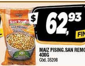 Supermercados Yaguar Maiz Pising San Remo oferta