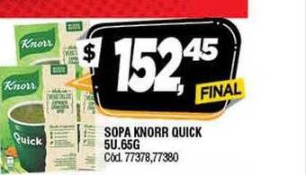 Supermercados Yaguar Sopa Knorr Quick oferta