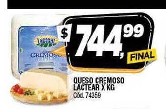 Supermercados Yaguar Queso Cremoso Lactear oferta