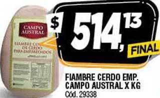 Supermercados Yaguar Fiambre Cerdo Emp Campo Austral oferta