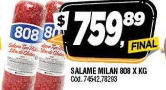 Supermercados Yaguar Salame Milan 808 oferta