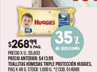 Coto Toallitas Húmedas Triple Protección Huggies 35% De Descuento oferta
