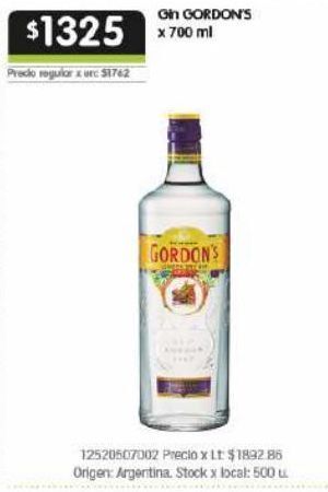Disco Gin gordon's 700cc oferta