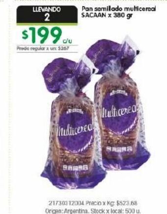 Disco Pan semillado multicereal sacaan oferta