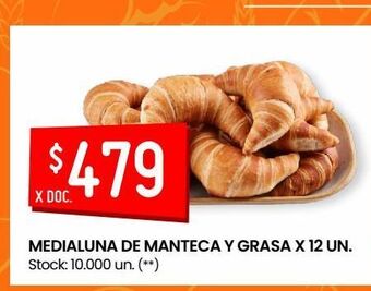 Changomas Medialuna de manteca y grasa x 12 un oferta