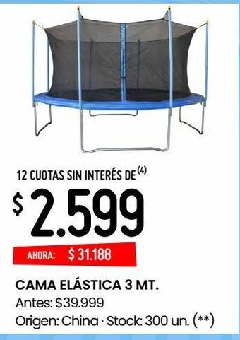 Changomas Cama elástica 3 mt oferta