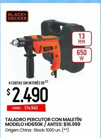 Changomas Taladro percutor con maletín oferta