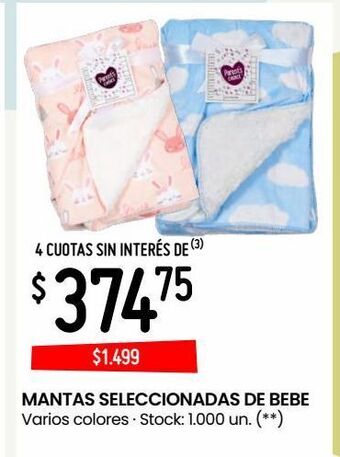 Changomas Mantas seleccionadas de bebe oferta