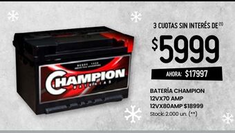 Changomas Bateria champion oferta