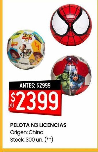 Changomas Pelota n3 licencias oferta
